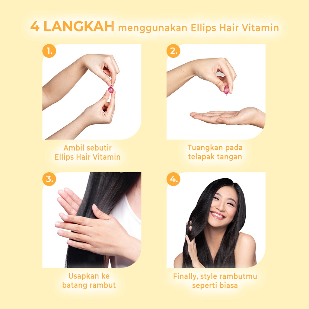 Ningrum - ELLIPS Hair Vitamin Balinese Essential Oil Blister 1ml | Nourish &amp; Protect / Nourish &amp; Soften | Perawatan Rambut Melindungi Rambut Rusak Original BPOM - 5508