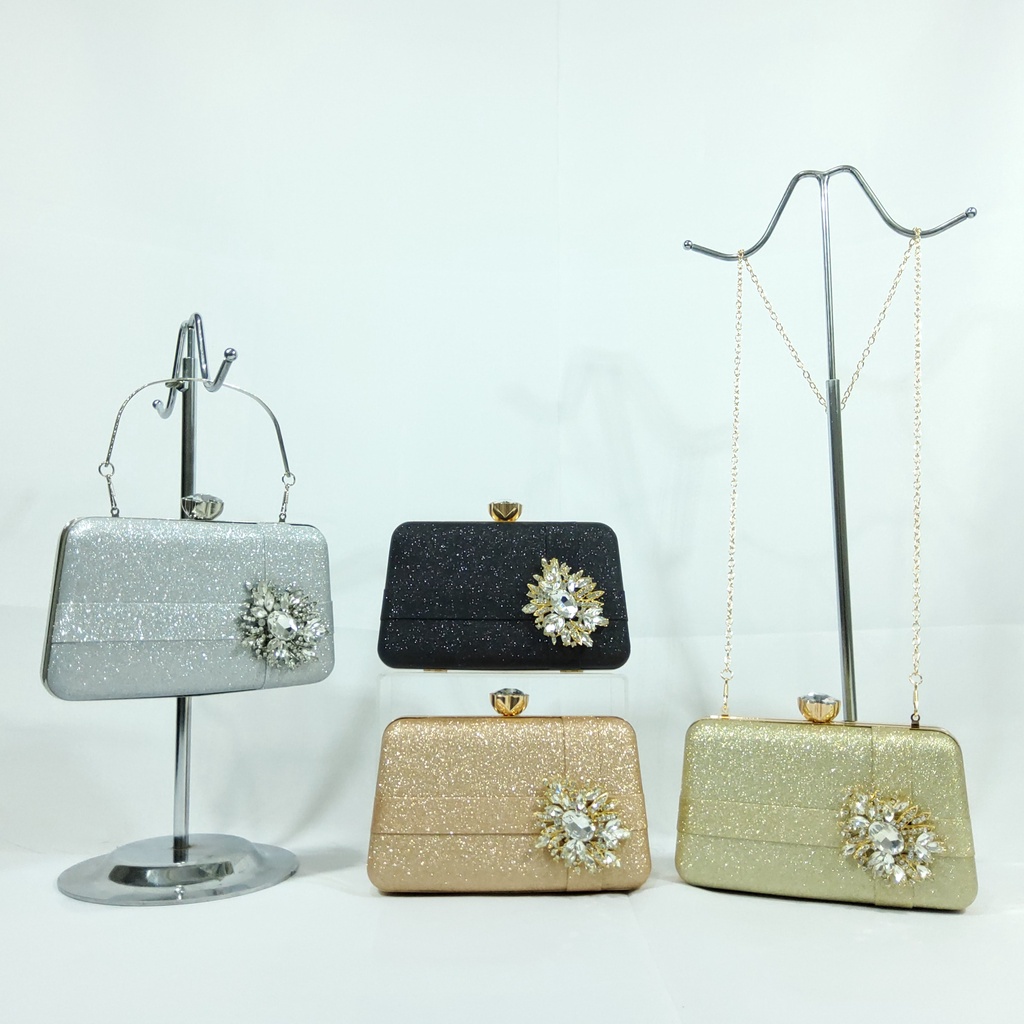 Diamond Party Clutch Tas Pesta Import Cantik Model Baru L281