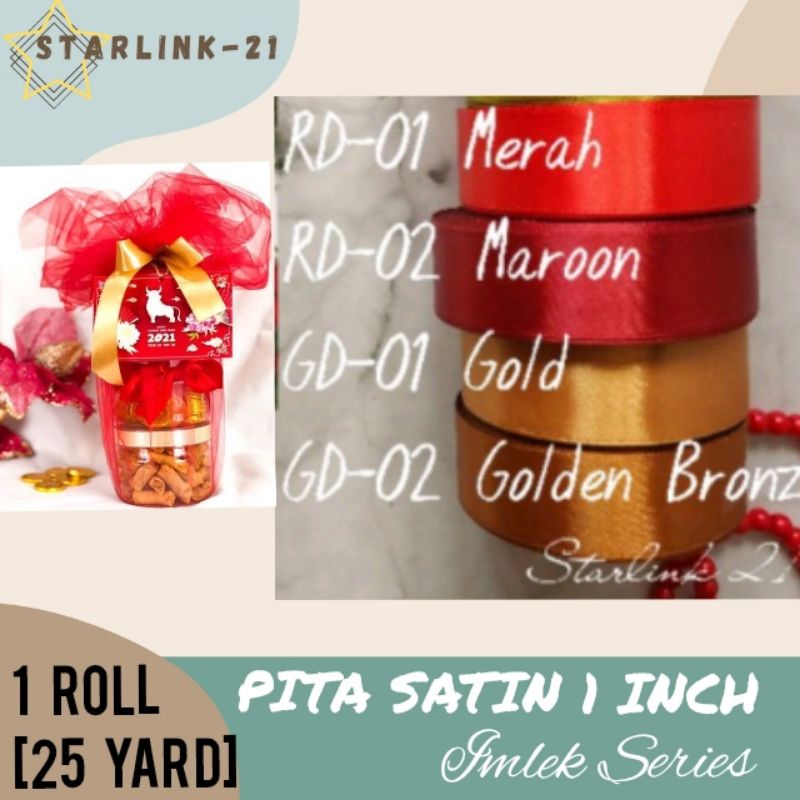 

[ROLL] PITA SATIN IMLEK 1 INCH | Pita Kado Pita Parsel