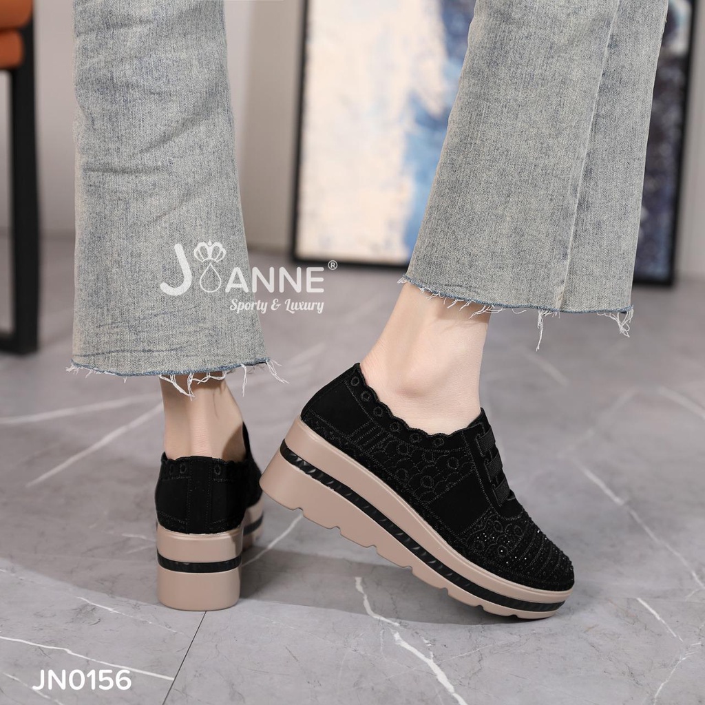 JOANNE Wedges Shoes Kulit Bordir #JN0156 ORIGINAL