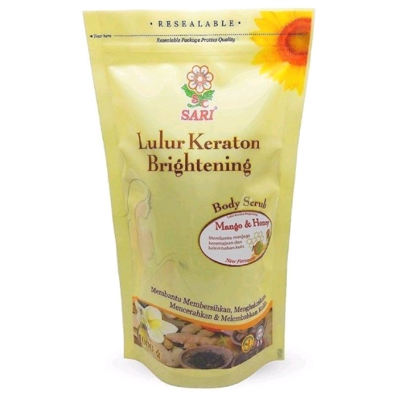 LULUR KERATON BRIGHTENING BODY SCRUB SUSU SARI