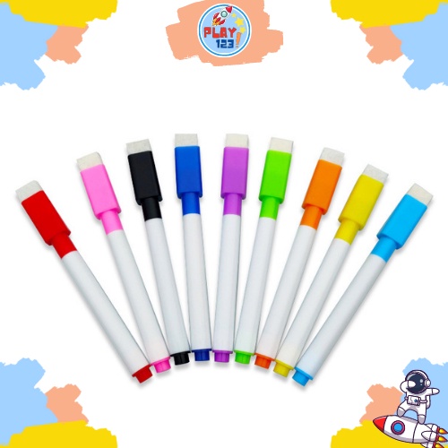 

[PLAY.123] Mini Spidol Wipe Clean / Whiteboard Marker / Dapat dihapus / Wipe and clean