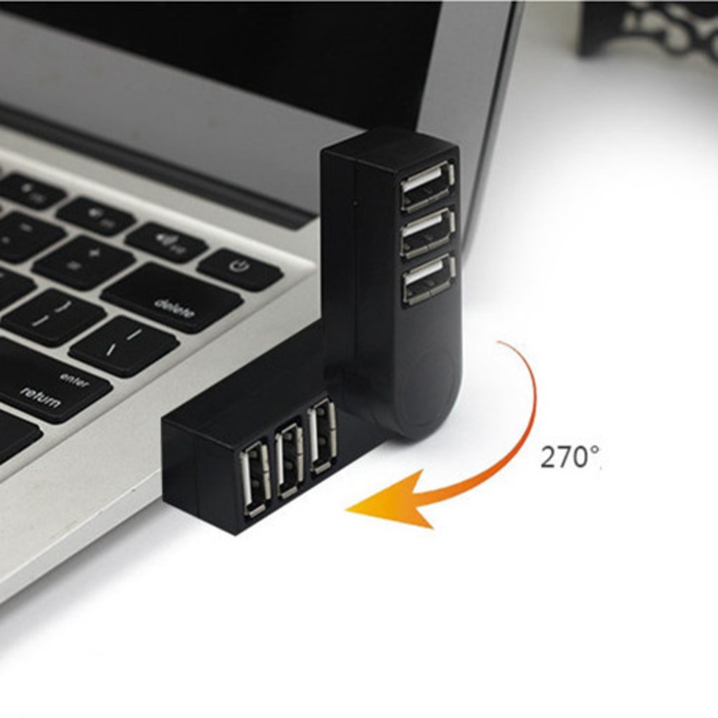 Hub USB Putar Portable Mini Rotating USB 2.0 Bagian Hub 3port USB Hub Berputar Semiper 3port USB 2.0 Hub Ekspanding