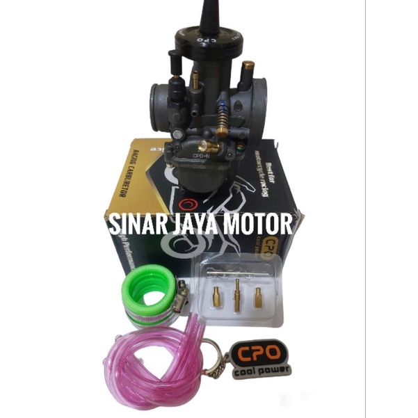 karburator cpo N-racing pwk 24 26 28 30 32 34 black plus gantungan kunci tas