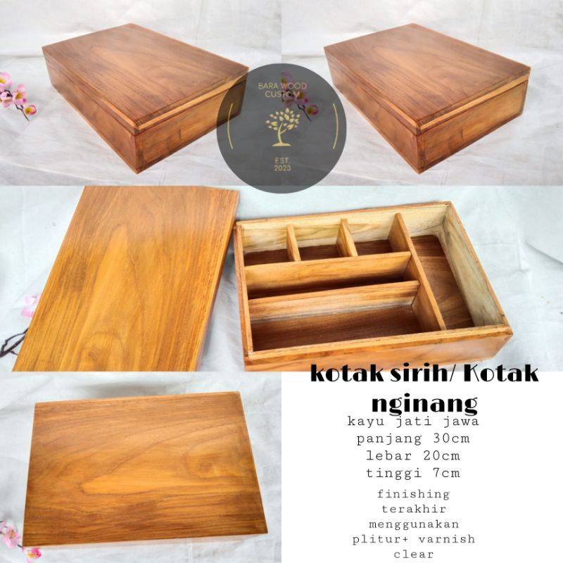 kotak sirih /kotak nginang kayu jati jawa