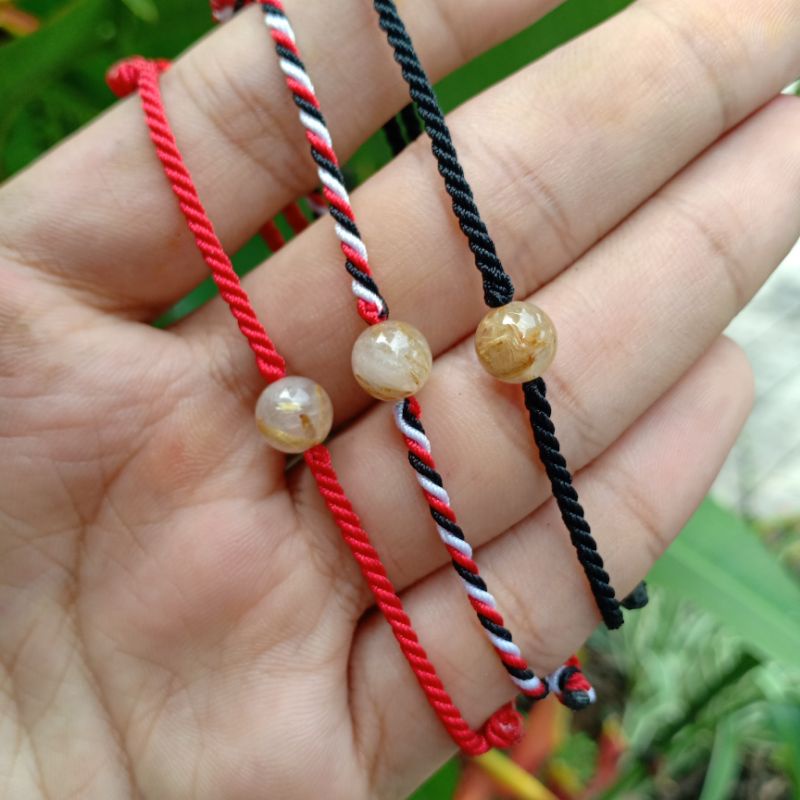 Gelang Rambut Sedana Mata 1  / Gelang Merah Rambut Sedana  / Gelang Tridatu Bali Murah / Gelang Rambut Sedana / Gelang Couple Murah / Gelang Rejeki / Gelang Tali Hitam / Craftdewata