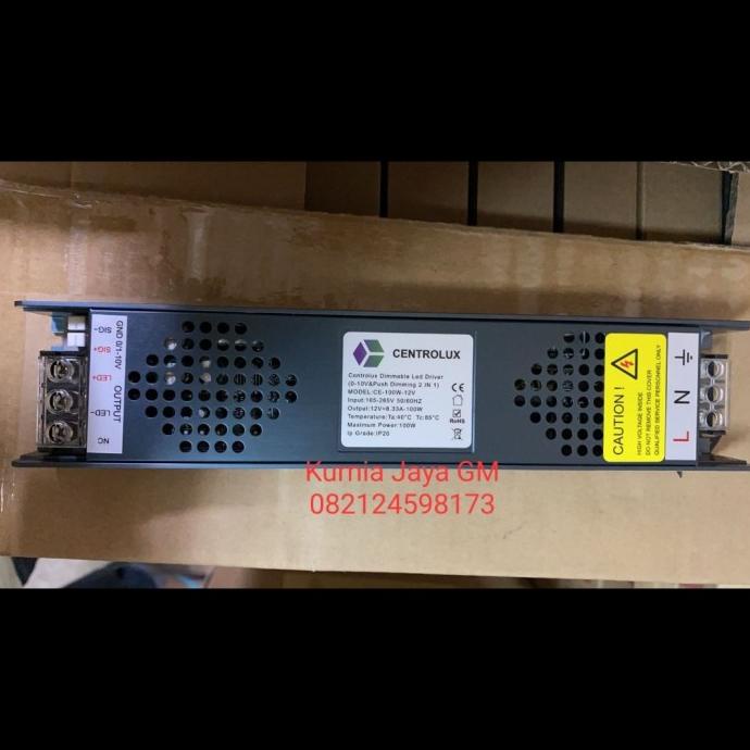 Dimmable Led Driver CENTROLUX 12volt DC 100w 150w 200w Trafo Lampu LED