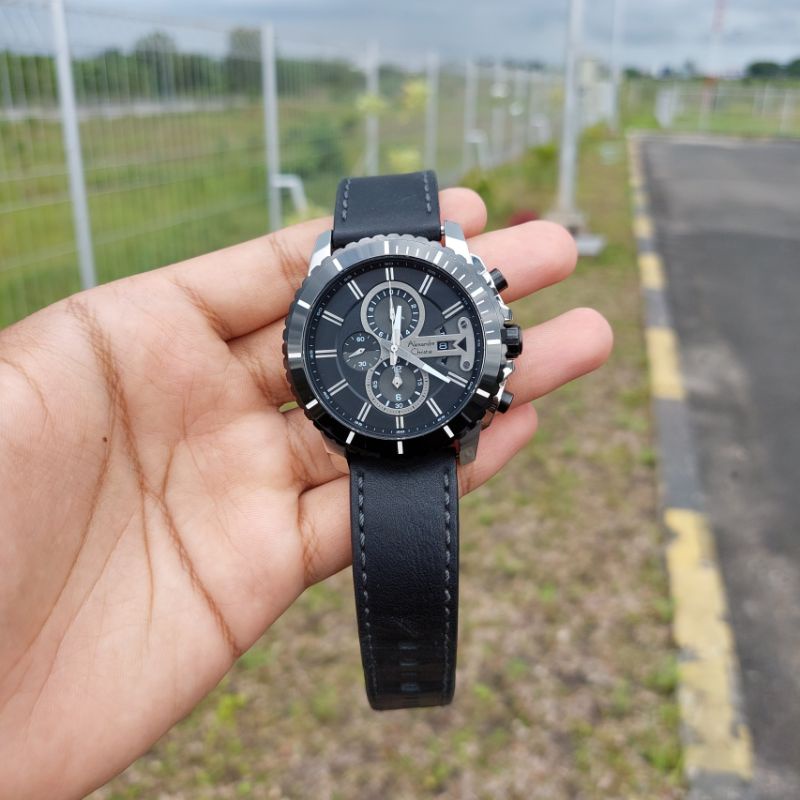 Jam tangan pria Alexandre Christie second bekas masih bagus fullset seri 6527MC