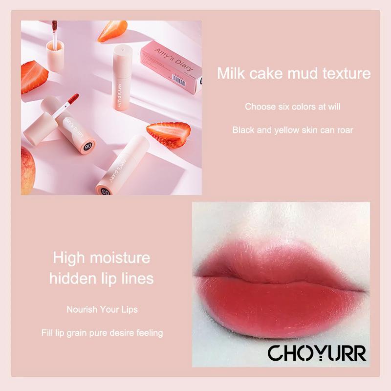 【COD】Lipstik Cream Velvet-Mist Matte Lip Clay Lumpur Bibir Tahan Lama Silky Matte Velvet Lip Glaze Korean Original Import-CH