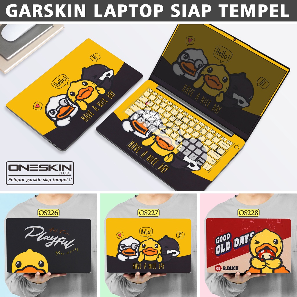 Garskin Sticker Laptop Protector Macbook Full Body Bottom Bezel Palmrest Skin Duck Cute