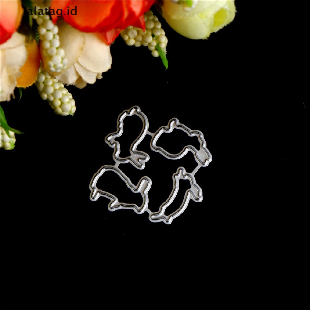 [lalatag] Easter Rabbit Metal Cutg Dies Untuk DIY Scrapbooking Album DIY Kertas Kartu [ID]