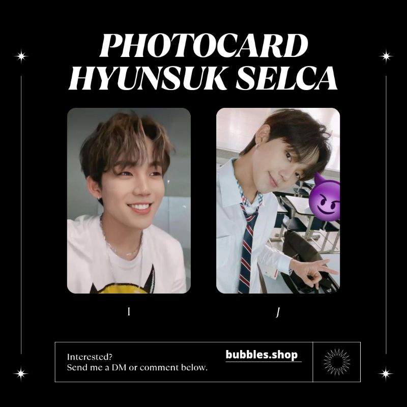 PHOTOCARD UNOFFICIAL HYUNSUK TREASURE SELCA