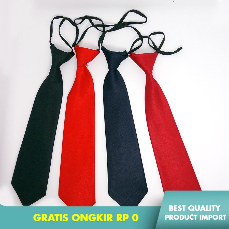 Dasi  28Cm Warna Solid Karet Gelang Kecil Dasi Monokrom Anak-anak Dasi Pendek Dasi Anak Laki-laki Ak