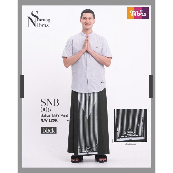 Sarung Dewasa Nibras SNB 006 - Black