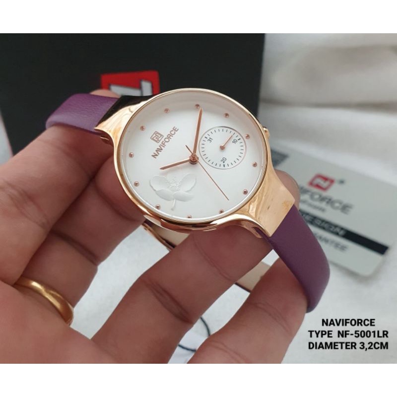 JAM TANGAN WANITA NAVIFORCE NF-5001 KULIT ORIGINAL
