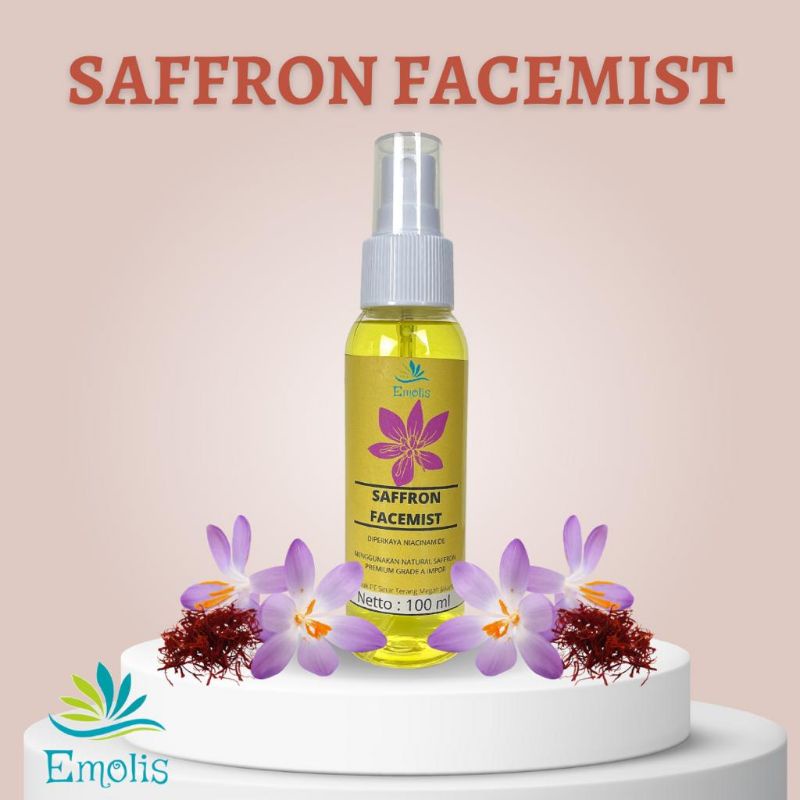 Face Mist Saffron GLOWING dengan BUNGA SAFRON ASLI dan VITAMIN C 100ml