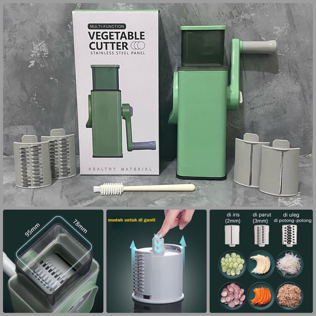 HJ888 Vegetable Cutter Slicer Pemotong Parutan Sayur dan Buah Serbaguna