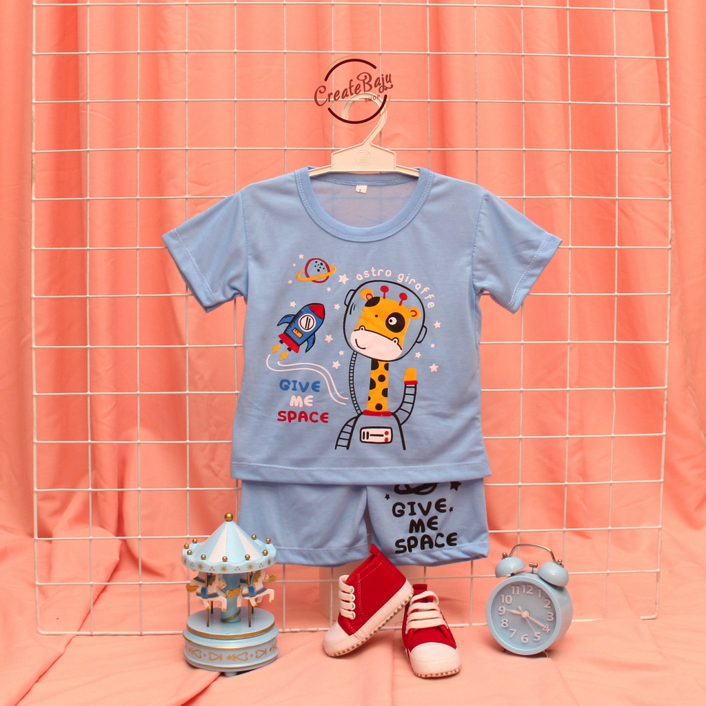 SETELAN ANAK LAKI-LAKI 1-3 TAHUN BAJU SET ANAK COWOK LENGAN PENDEK MURAH
