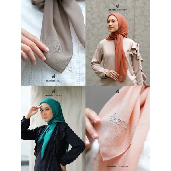 KERUDUNG DEENAY MATTE LIZA ORI Voal Ultrafine Jilbab Hijab Segi Empat Deenay polos ori Terbaru Matte