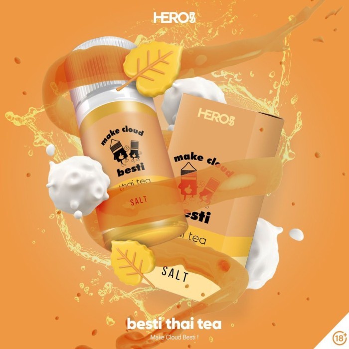 LIQUID BESTI THAI TEA SALTNIC 30ML 30MG BY HERO57 AUTHENTIC