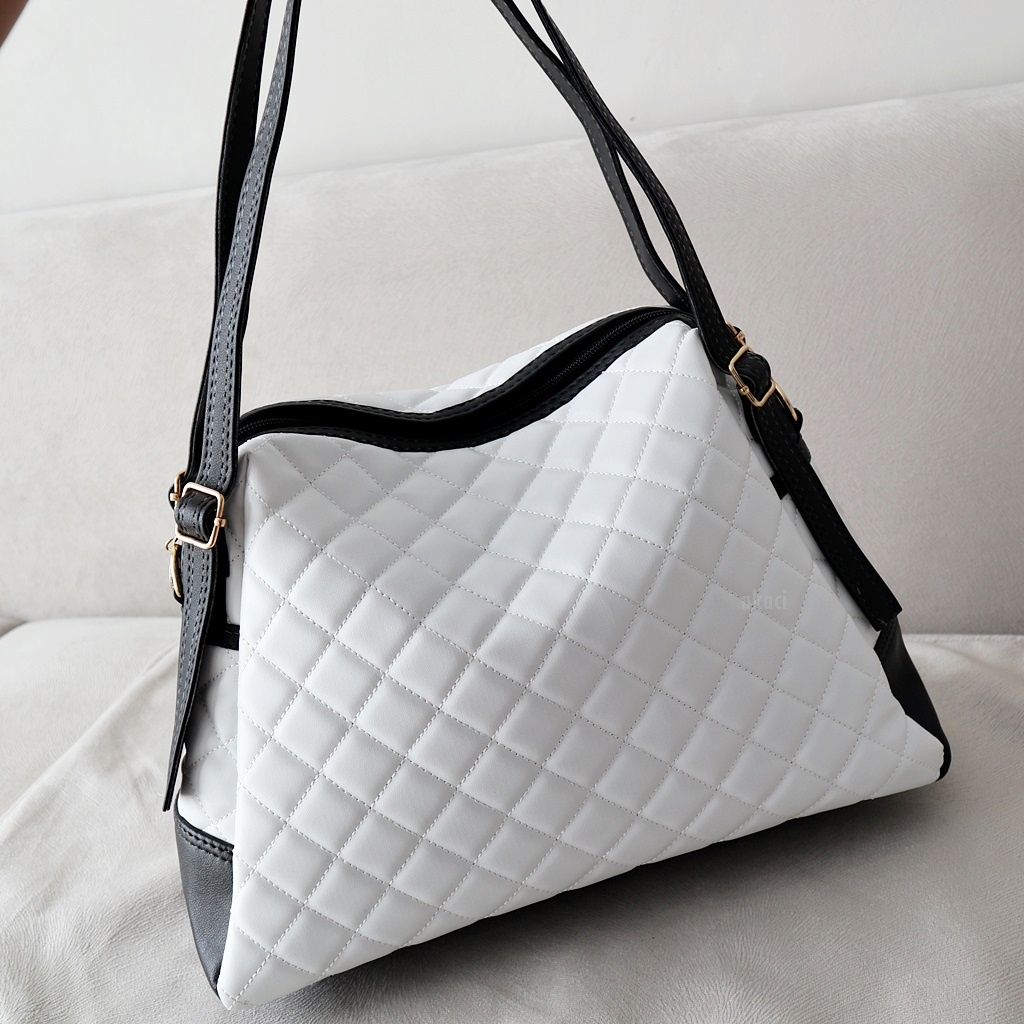 Akaci Tas Wanita black n white terbaru Kekinian bag selempang style cewek korea AK 02-6866