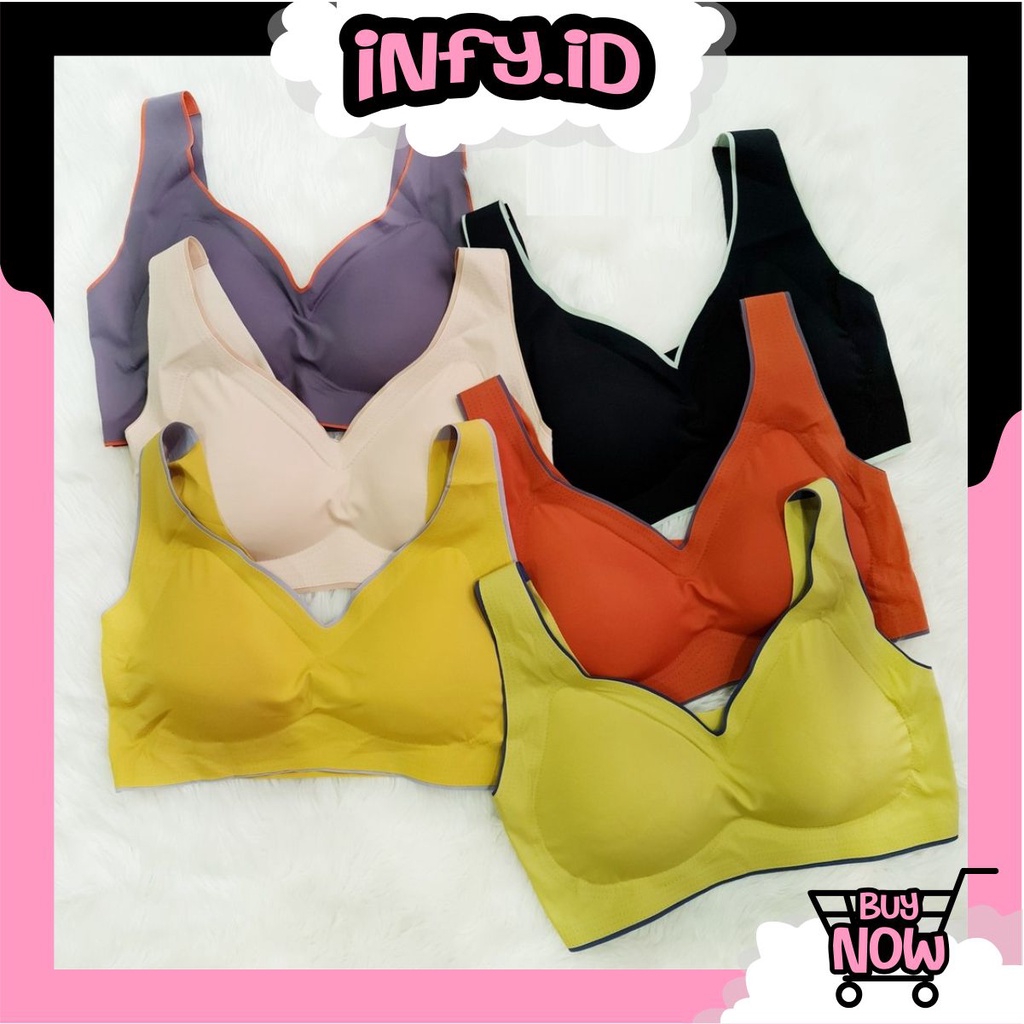 INFY - B057 Bra Sport BH yoga lari Wanita dengan Model Kualitas Tinggi untuk / ZERO FEEL BH