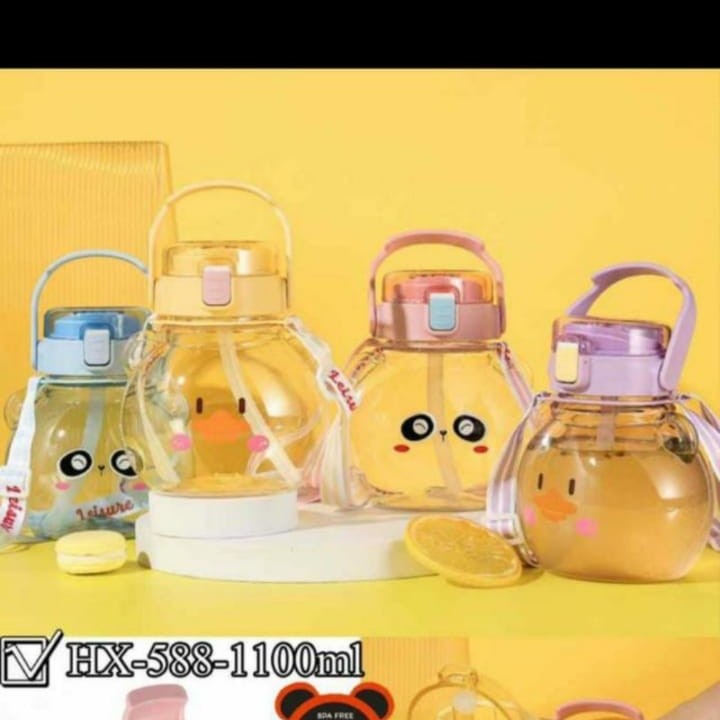 Botol Minum Gemoy 1100ml Karakter / Botol Minum Viral / botol minum anak Bpa Free