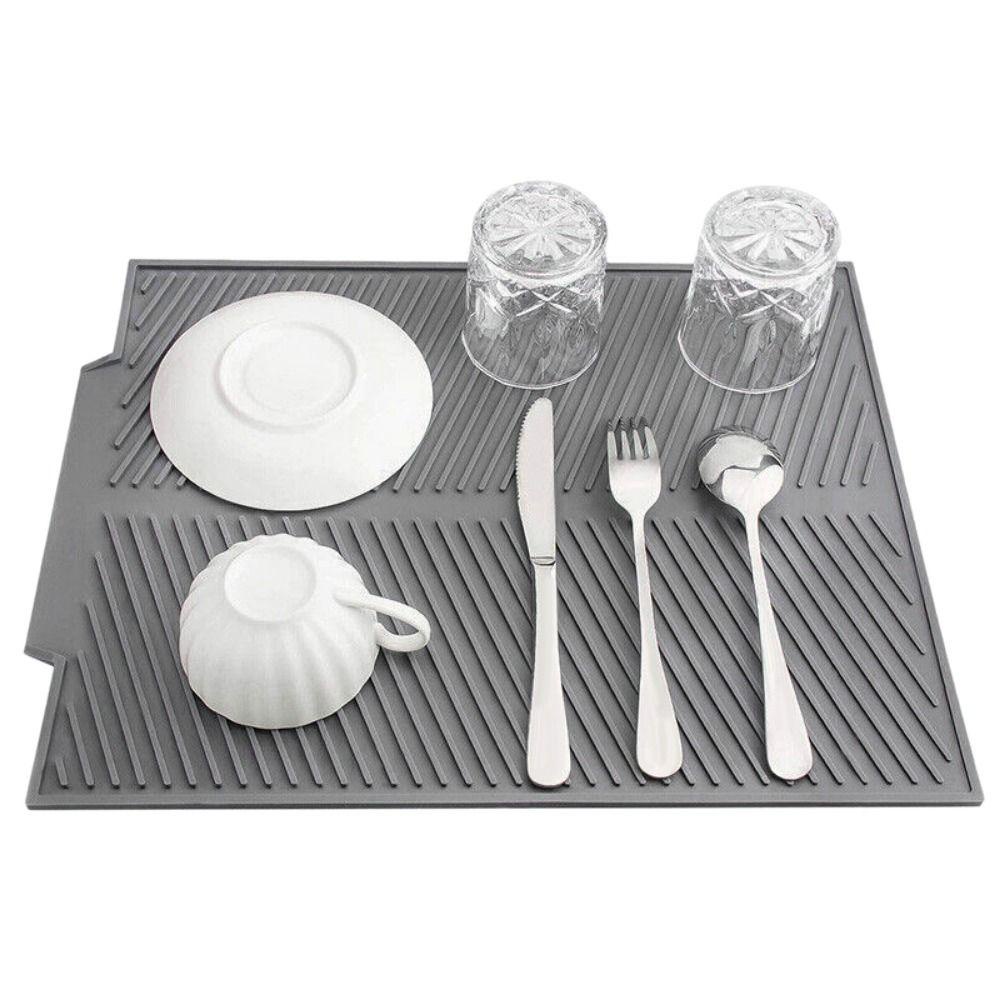 Preva Sink Dish Draining Mat Silicone Panci Piring Non-slip Anti-Melepuh Coaster