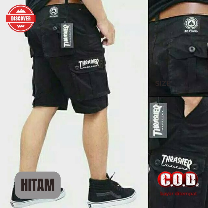 Celana Pendek Cargo Pria Distro Bahan Katun Terbaru