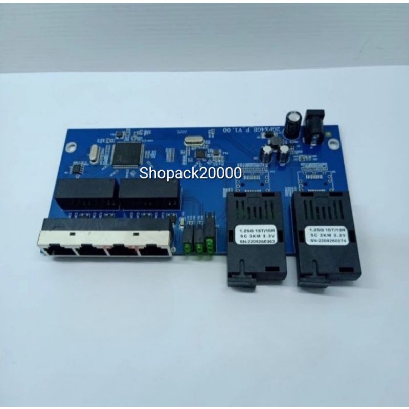 2 Port FO 4 Port LAN Gigabit POE PCBA / Board Only