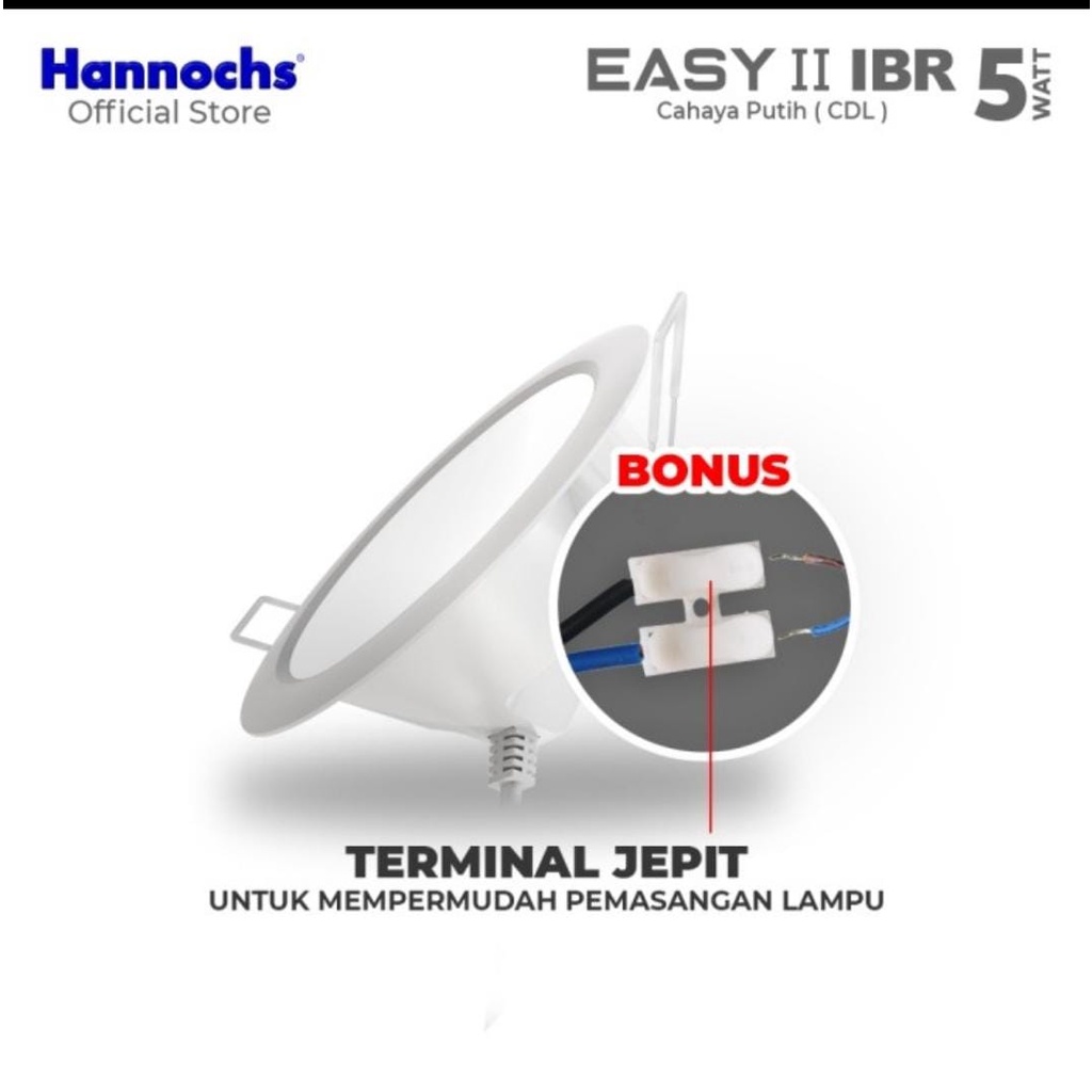 Lampu Downlight LED Hannochs EASY II 5W Bulat IB / Hannochs Downlight LED EASY II 5W IBR Cahaya Putih