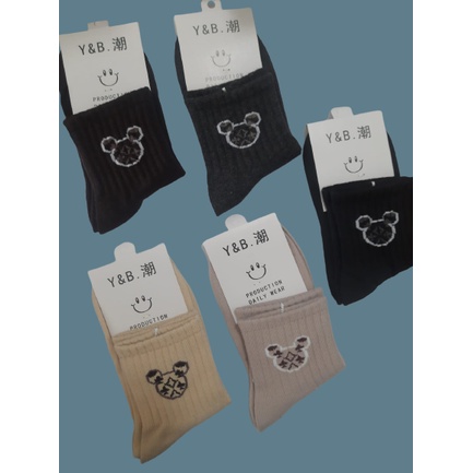 KAOS KAKI Y&amp;B MOTIF KAOS KAKI WANITA BEST BRAND NYAMAN DI PAKAI TEBAL BAHANNYA