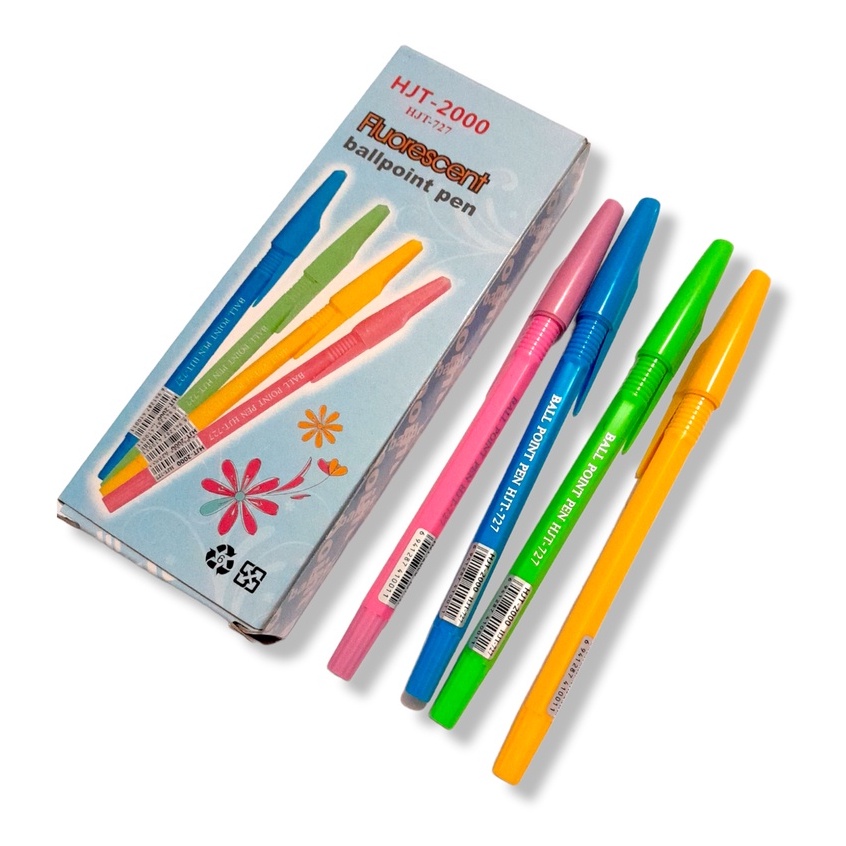 

HJT - Fluorescent Ballpoint Pen HJT-727 Cover Warna [ LUSIN ]