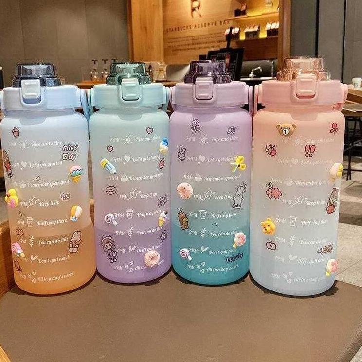 NV BOTOL 2 LITER VIRAL KOREA TEBAL PLUS STIKER ht Best