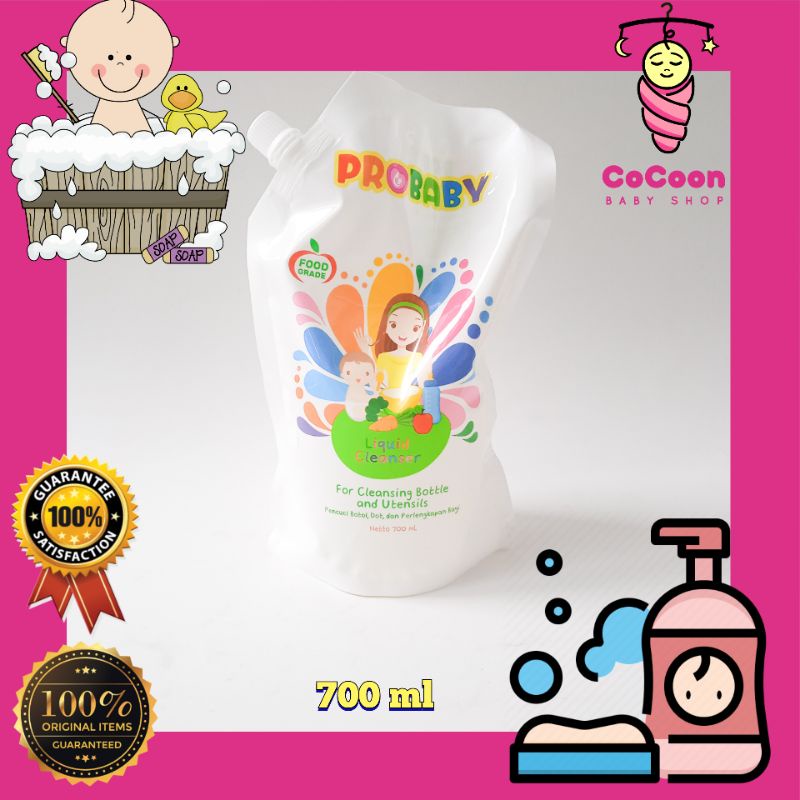 Sabun Dot Alat Makan Bayi Probaby Pro Baby Liquid Cleanser 700 ml