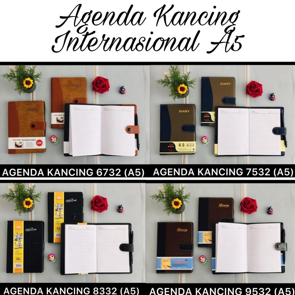 

Promo - Buku Agenda Kancing International Notebook 32K Ukuran A5 Plus Pulpen ( 19.5 X 13.5 Cm) Isi 150 Halaman Best Seller!!