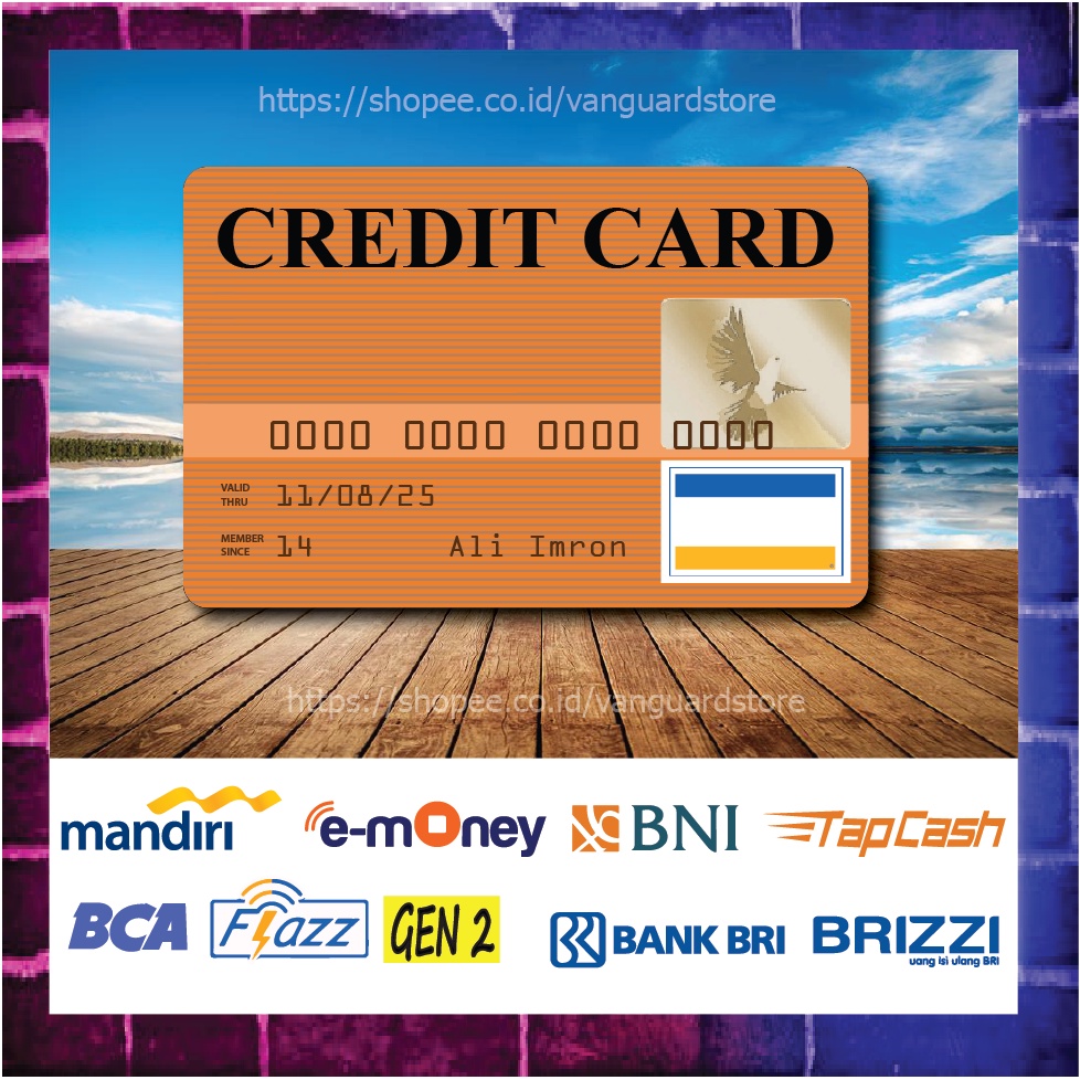 KARTU E MONEY E TOLL KARTU CREDIT CARD ORANGE DEBIT CREDIT EMONEY MANDIRI FLAZZ BCA BNI TAPCASH BRIZZI BRI - 1 SISI