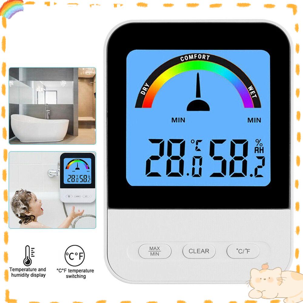 Solighter Digital Thermometer Pengukur Kelembaban LCD Elektronik Rumah