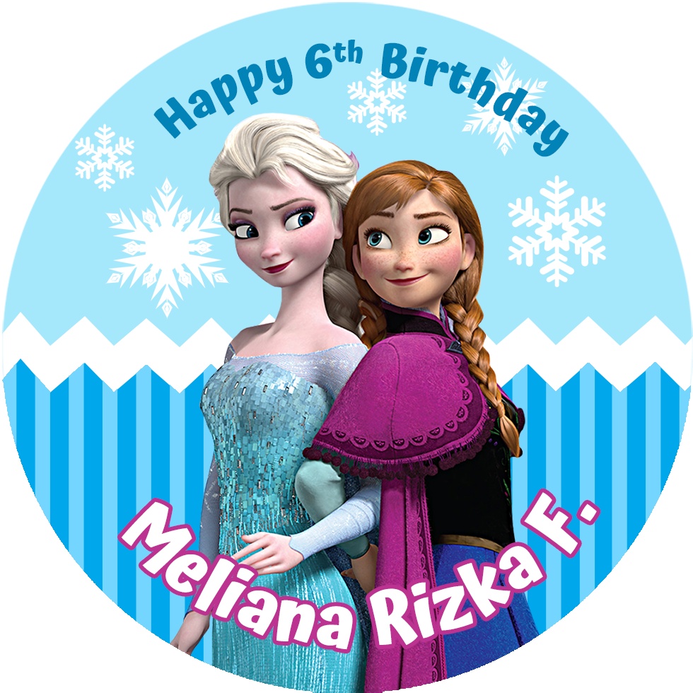 

AlafaProject Stiker Ulang Tahun Frozen | Label Stiker Ultah Birthday Elsa Anna Frozen