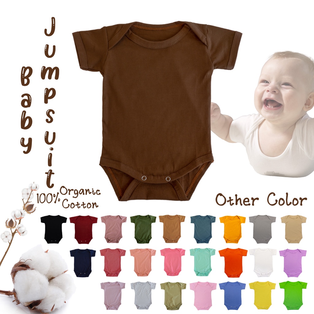 Jumper Baju Bayi Katun polos Bodysuits Natural cotton jumpsuit baby newborn