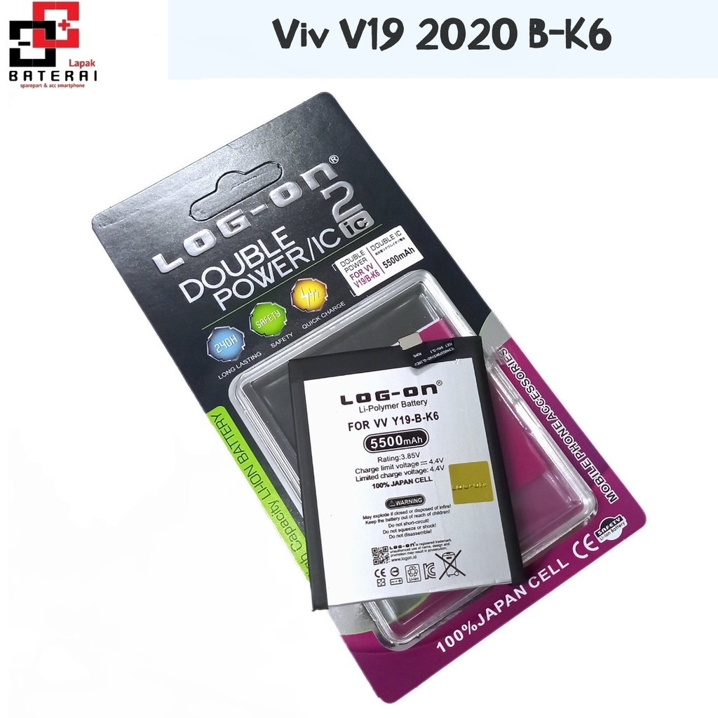 Log on - B-K6 Vivo V19 / V17 1919 Double IC Battery Baterai Batre