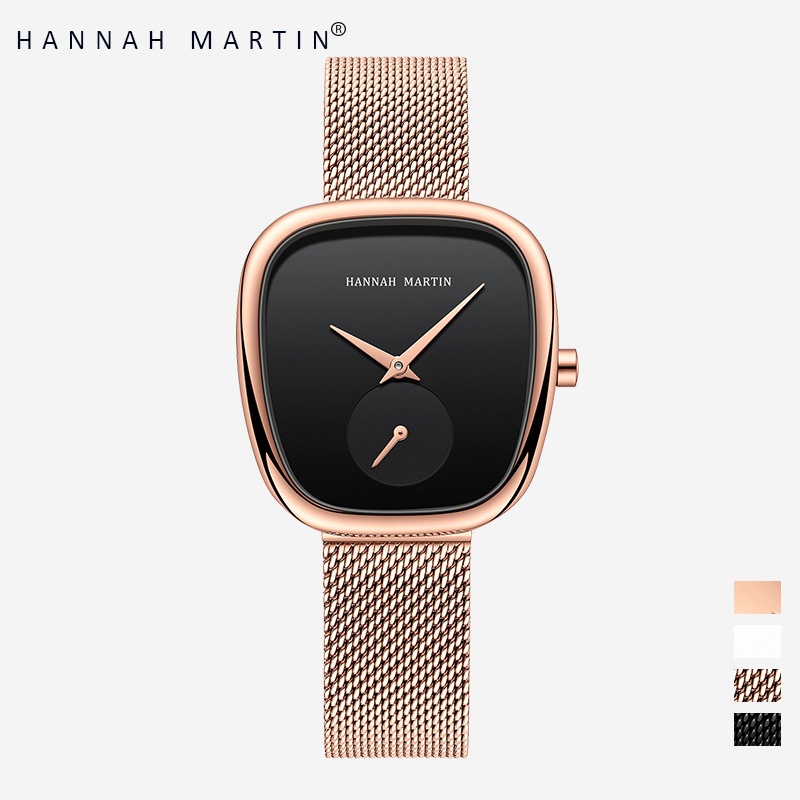 HANNAH MARTIN Jam Tangan Wanita Mode Bisnis Display Kuarsa Tahan Air Jam Tangan Cewek 1251