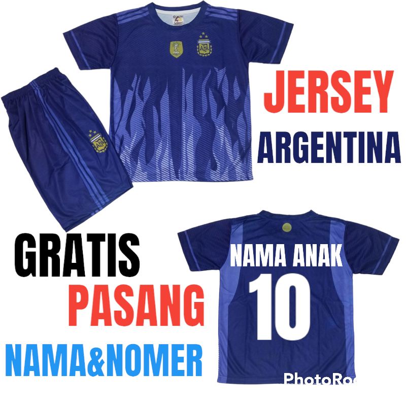 setelan Jersey AC MILAN/SETELAN JERSEY ARGENTINA AWAY/ BAJU PIALA DUNIA PRANCIS//