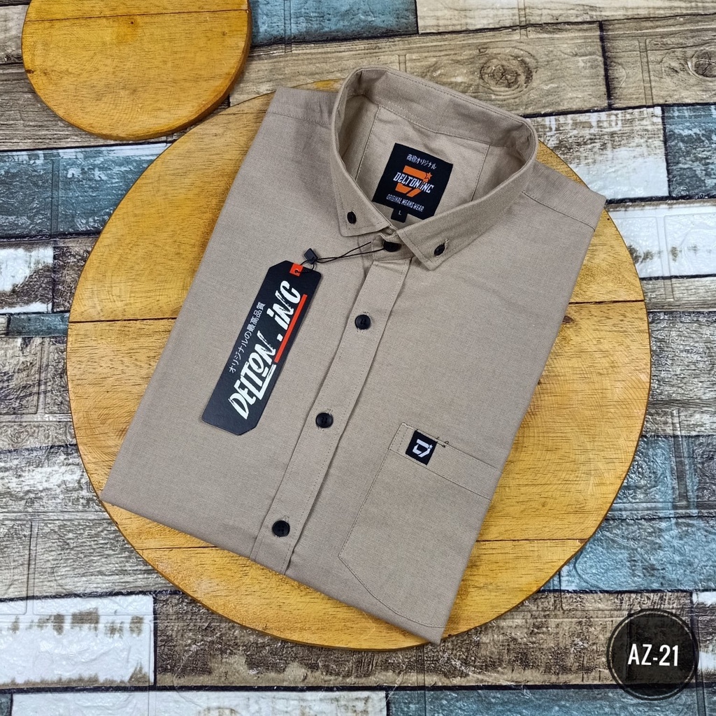 Kemeja Pria Polos Lengan Pendek Model Slimfit - Kemeja Kasual Pria (AZ-5)