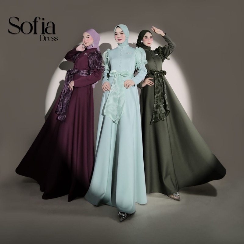 SOFIA DRESS BAHAN VAGANZA MIX ORGANZA