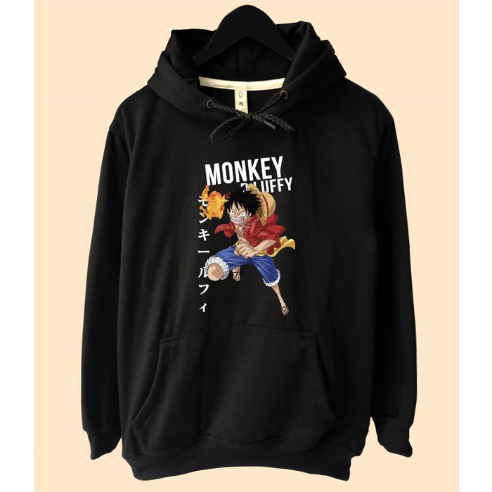 Jaket Hoodie Monkey D Luffy Fire Fist One Piece