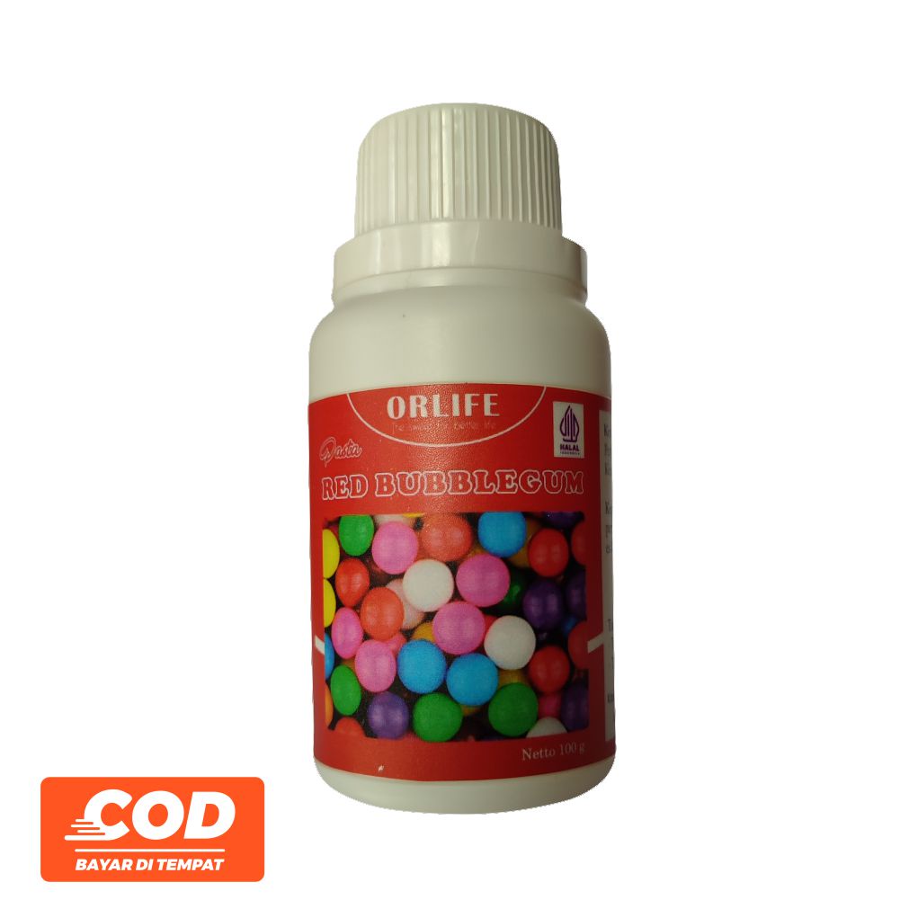 

Pasta Rasa Red Bubblegum Atau Permen Karet Merah 100 Gram Orlife