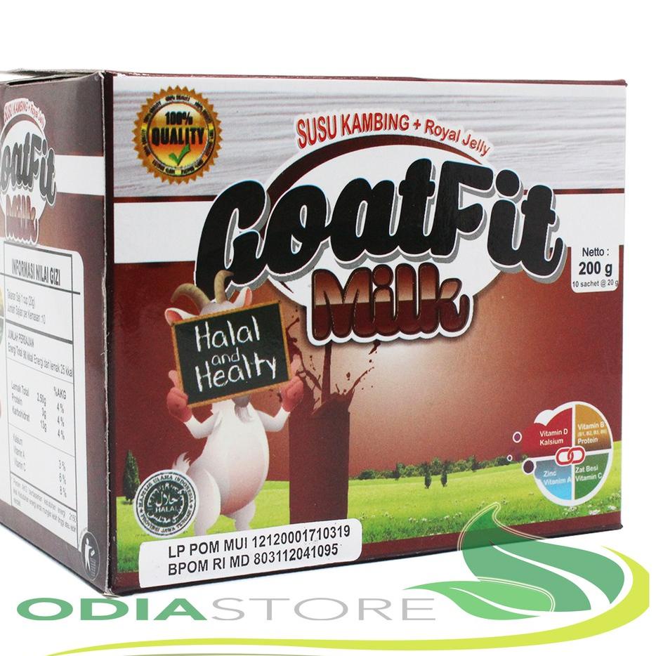 

SALE TERBAIK Susu Kambing Etawa GOATFIT COKLAT SACHET ISI 10 Sachet/ GoatFiT MILK