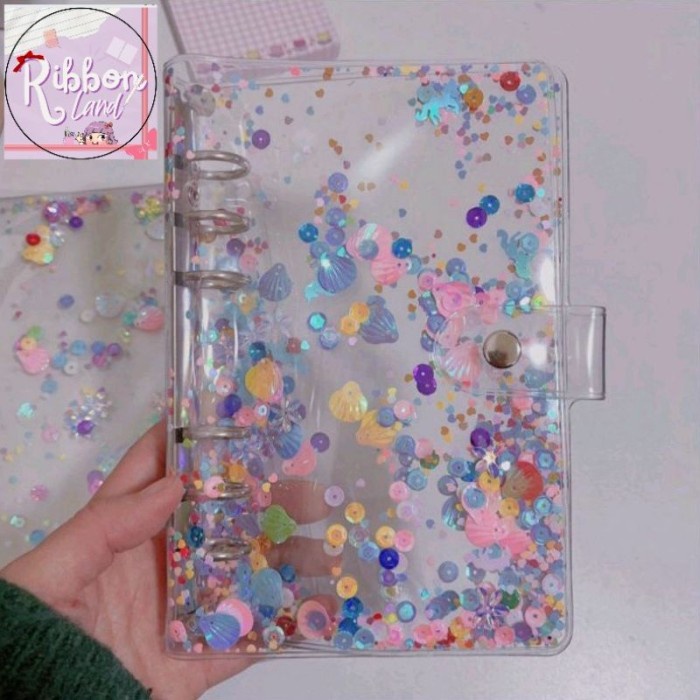 

Kertas Termurah A5 A6 Only Cover Sequin Manik Binder Diary 6-Ring