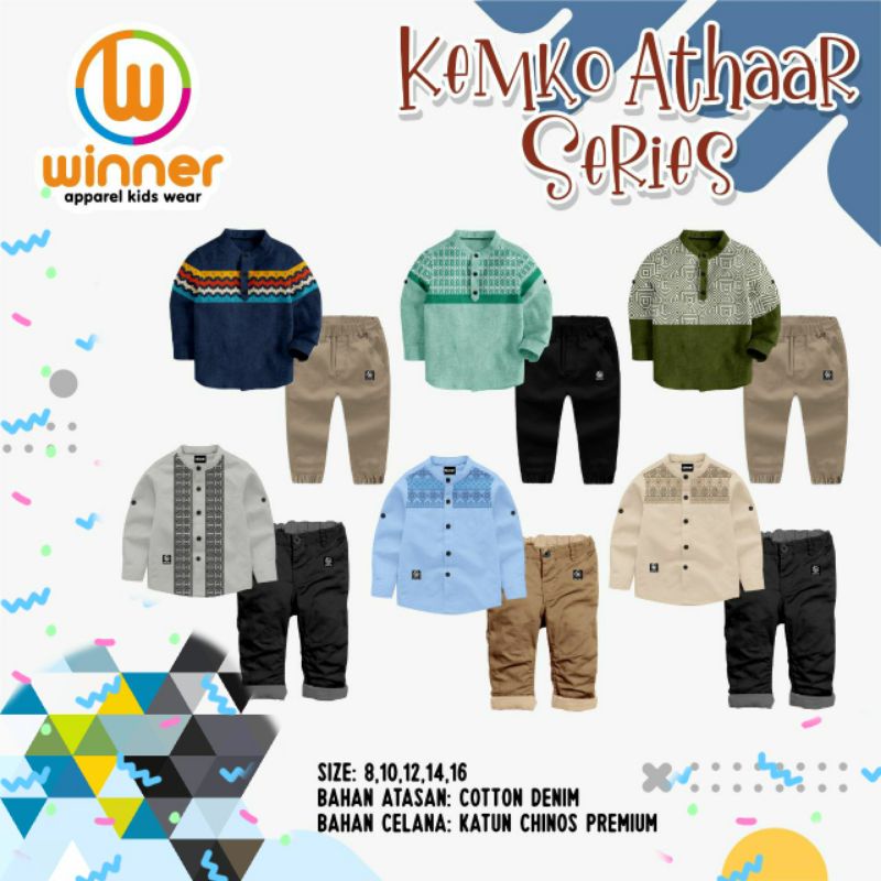 Kemko Athaar by winner kids Koko Anak 3-11 tahun Baju lebaran Idul Fitri